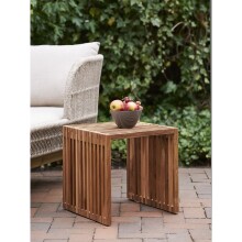 Beistelltisch >Pego< in Braun, Teak - 40x40x40cm (BxHxT)