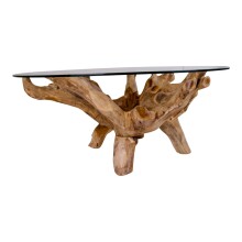 Couchtisch >Amazon< in Natur, Teak - 110x50x110cm (BxHxT)