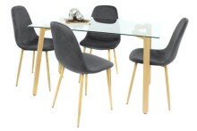 Esstisch >9/171< in Klarglas, Glas - 120x75x70cm...