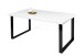 Esstisch >9192-11.05< in Weiß hochglanz, MDF - 140x75x90cm (BxHxT)