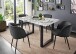 Esstisch >9210-19< in Marmor weiß, MDF - 140x75x90cm (BxHxT)