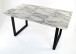 Esstisch >9210-19< in Marmor weiß, MDF - 140x75x90cm (BxHxT)