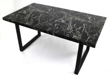 Esstisch >9220-23< in Marmor Schwarz, MDF -...