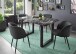 Esstisch >9220-23< in Marmor Schwarz, MDF - 160x75x90cm (BxHxT)
