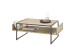 Couchtisch >Marlon< in Eiche und schwarz, Eiche und Metall - 110x40x60cm (BxHxT)