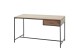 Schreibtisch >Hapur< in Akazie und schwarz , Akazie - 140x79x60cm (BxHxT)