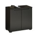 Badezimmer-Set "Spice" schwarz matt (5tlg.) mit Hochschrank, Waschbeckenunterschrank, Spiegelschrank, Kommode und Hängeschrank - 170 x 191 x 32 cm (B/H/T)