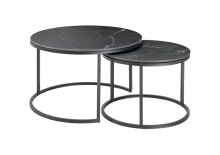 Couchtisch >2165-05< in matt schwarz, Keramik -...