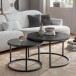 Couchtisch >2165-05< in matt schwarz, Keramik - 46x80cm (HxD)
