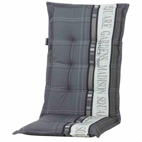 Sitzauflage >Madison Garden< in grau - 123x8x50 (BxHxT)