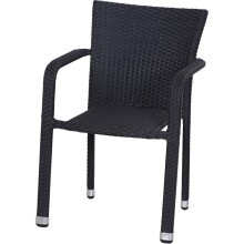 Gartenstuhl >Minas< in schwarz - 60x83x56 (BxHxT)