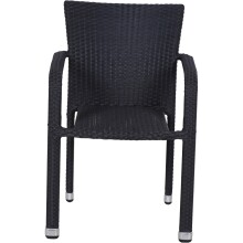 Gartenstuhl >Minas< in schwarz - 60x83x56 (BxHxT)