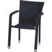 Gartenstuhl >Minas< in schwarz - 60x83x56 (BxHxT)