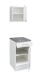 EDDY Moderner Küchenunterschrank in Weiß matt, Metallic Grau - Geräumiger Unterschrank Küche mit viel Stauraum - 50 x 90 x 60 cm (B/H/T)