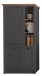JASMIN Moderner Einbauschrank für Kühlschrank in Graphit, Artisan Eiche Optik - Geräumiger Hochschrank Küchenschrank mit viel Stauraum - 104 x 216,5 x 61 cm (B/H/T)