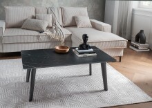 Couchtisch >2166-05< in Schwarz marmoroptik matt,...