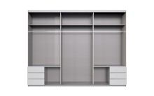 Schwebetürenschrank >Seattle< in WEISS - 270x208x65cm (BxHxT)