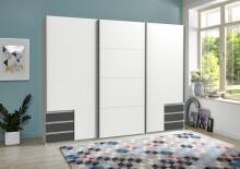 Schwebetürenschrank >Seattle< in WEISS +...
