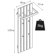 Garderobenpaneel >BANTRY< in holzfarben, Eiche massiv geölt - 40x120x22 (BxHxT)