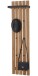 Garderobenpaneel >BANTRY< in holzfarben, Eiche massiv geölt - 40x120x22 (BxHxT)