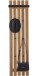 Garderobenpaneel >BANTRY< in holzfarben, Eiche massiv geölt - 40x120x22 (BxHxT)