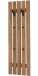 Garderobenpaneel >BANTRY< in holzfarben, Eiche massiv geölt - 38x120x14 (BxHxT)