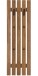 Garderobenpaneel >BANTRY< in holzfarben, Eiche massiv geölt - 38x120x14 (BxHxT)