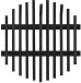 Garderobenpaneel >BANTRY< in schwarz - 58x60x11x60 (BxHxTxD)