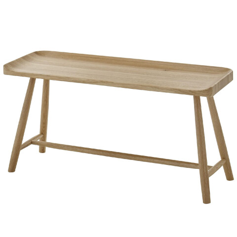 Sitzbank >BANTRY< in holzfarben, Eiche massiv geölt - 95x45x35cm (BxHxT)