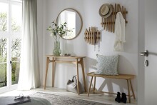 Sitzbank >BANTRY< in holzfarben, Eiche massiv geölt - 95x45x35cm (BxHxT)