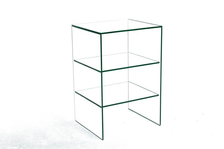 Ablageregal >7214< in Klarglas, Glas - 40x60x40cm (BxHxT)