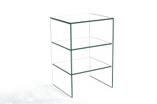 Ablageregal >7214< in Klarglas, Glas - 40x60x40cm...