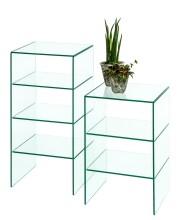 Ablageregal >7214< in Klarglas, Glas - 40x60x40cm (BxHxT)