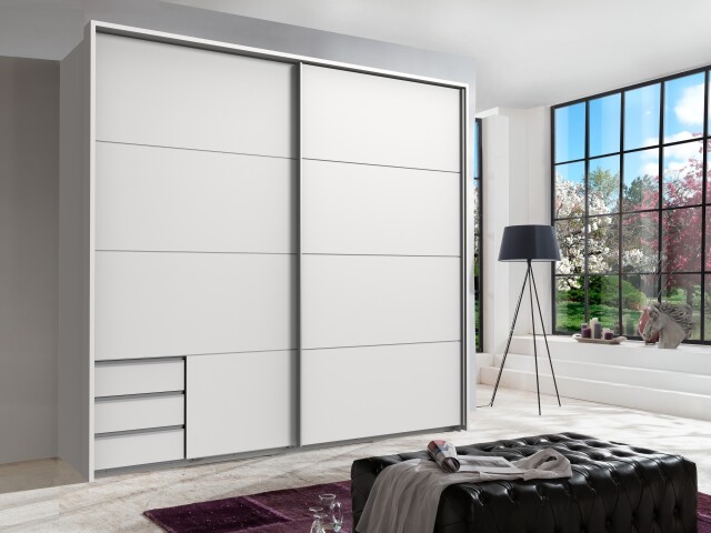 Kleiderschrank-Set >Seattle< in Weiß - 228x213x65cm (BxHxT)