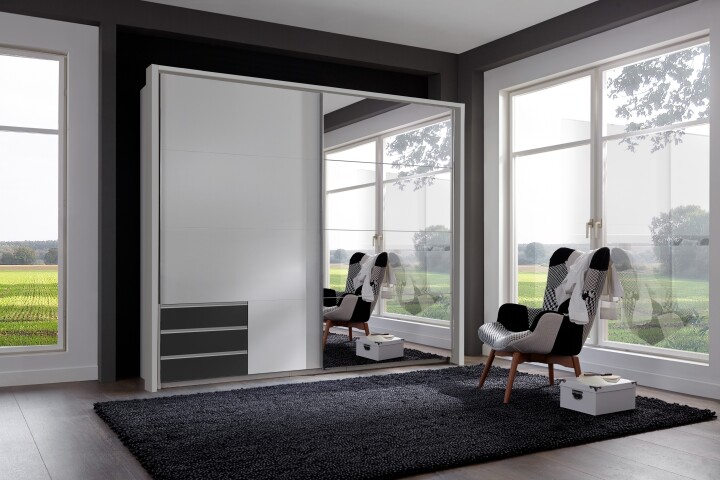 Kleiderschrank-Set >Seattle< in Weiß - 228x213x65cm (BxHxT)