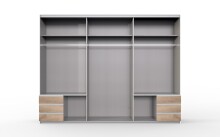 Schlafzimmer-Set >Seattle< in Plankeneiche-Nachbildung - 273x213x65cm (BxHxT)
