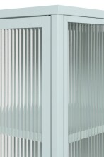 Vitrine >Milton< in mintgrün, Stahl - 40x101,5x40cm (BxHxT)