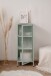 Vitrine >Milton< in mintgrün, Stahl - 40x101,5x40cm (BxHxT)