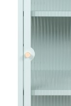 Vitrine >Milton< in mintgrün, Stahl - 80x101,5x40cm (BxHxT)