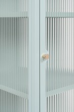 Vitrine >Milton< in mintgrün, Stahl - 80x101,5x40cm (BxHxT)
