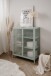 Vitrine >Milton< in mintgrün, Stahl - 80x101,5x40cm (BxHxT)