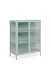Vitrine >Milton< in mintgrün, Stahl - 80x101,5x40cm (BxHxT)