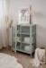 Vitrine >Milton< in mintgrün, Stahl - 80x101,5x40cm (BxHxT)