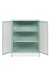 Vitrine >Milton< in mintgrün, Stahl - 80x101,5x40cm (BxHxT)