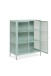 Vitrine >Milton< in mintgrün, Stahl - 80x101,5x40cm (BxHxT)