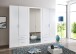 Drehtürenschrank >Freiburg< in WEISS - 270x208x58cm (BxHxT)