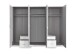 Drehtürenschrank >Freiburg< in WEISS + GRAPHIT - 270x208x58cm (BxHxT)
