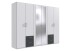Drehtürenschrank >Freiburg< in WEISS + GRAPHIT - 270x208x58cm (BxHxT)