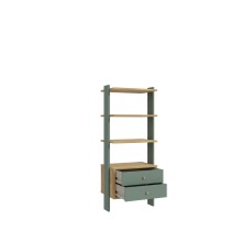 Regal >Whenua< in Schwarz - 64,2x153,6x41,5cm (BxHxT)