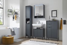 Badezimmer-Set "Lucera" (4-teilig) in Grau matt...